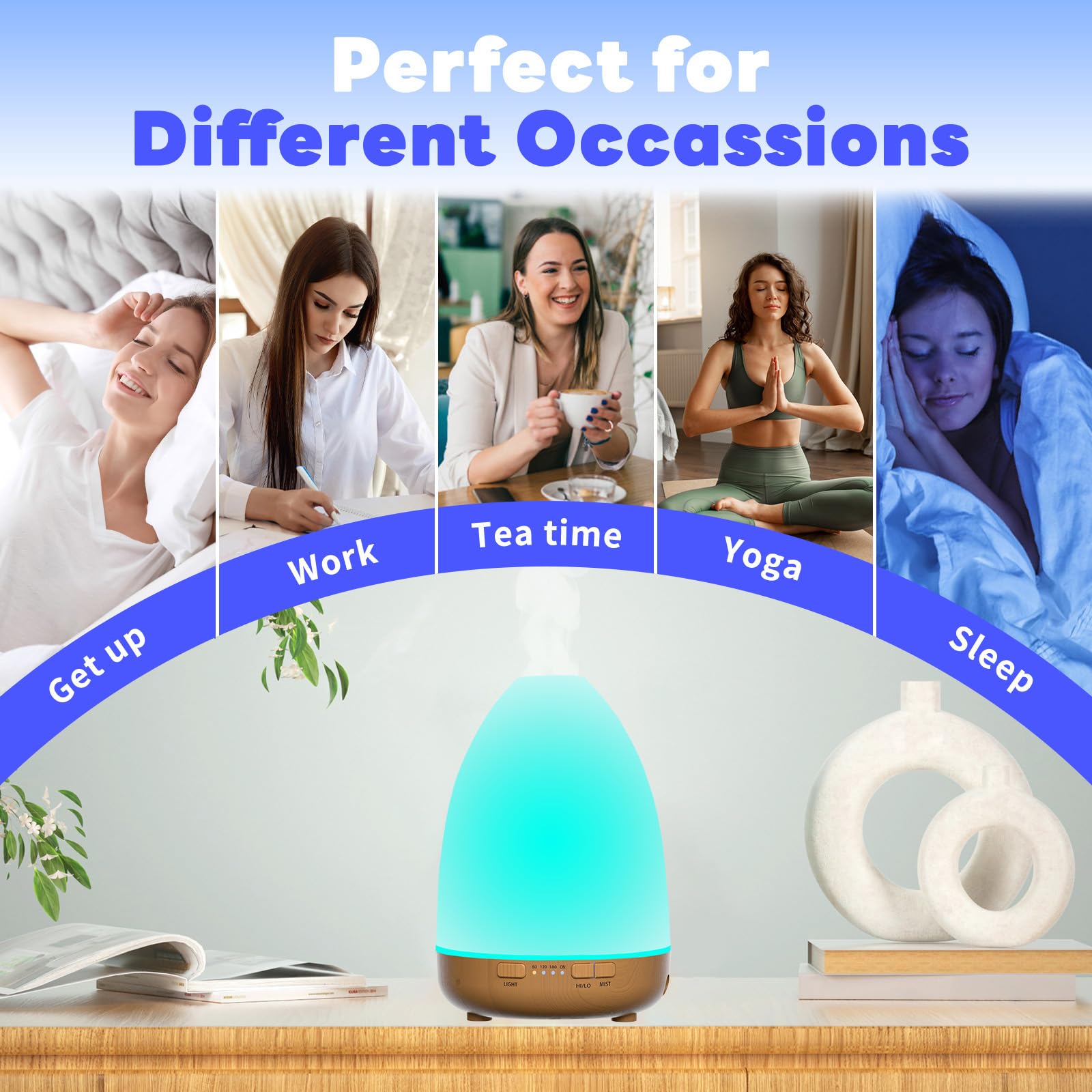 200ml Essential Oil Diffuser, Aromatherapy Diffuser,Enhanced Essential Oil Diffuser, Cool Mist Humidifier